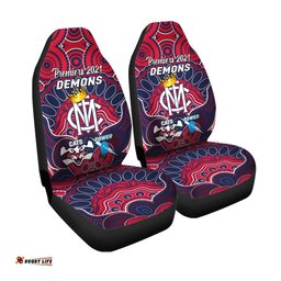 Melbourne Demons Indigenous Car Seat Cover Football Premiers The King