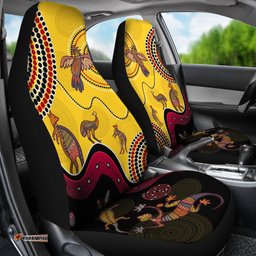 Aboriginal Car Seat Covers Indigenous Animals Life Art