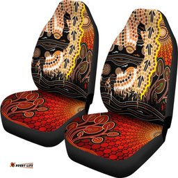 Car Seat Covers Australian Aboriginal Sun and Emu