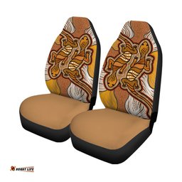Aboriginal Car Seat Covers Indigenous Two Lizard Vintage Stye