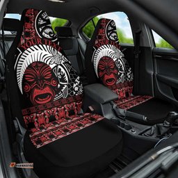 Honour The Treaty New Zealand Personalised Car Seat Cover Toitu Te Tiriti Indigenous Maori Face