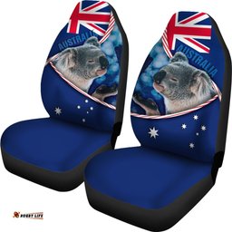 Car Seat Covers Australian Flag and Coat Of Arms Seat Covers Koala 3D