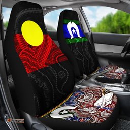 Car Seat Cover Aboriginal Dot In NAIDOC Week Style