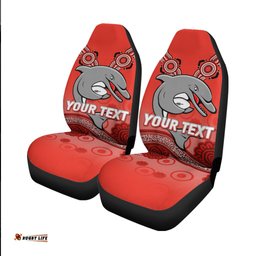 Custom Personalised Dolphins Rugby Redcliffe Aboriginal Art Car Seat Covers