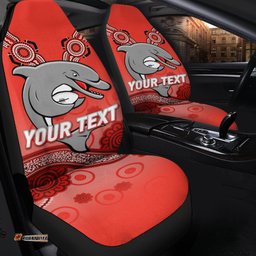 Custom Personalised Dolphins Rugby Redcliffe Aboriginal Art Car Seat Covers