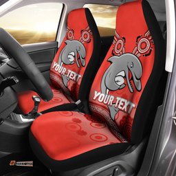 Custom Personalised Dolphins Rugby Redcliffe Aboriginal Art Car Seat Covers