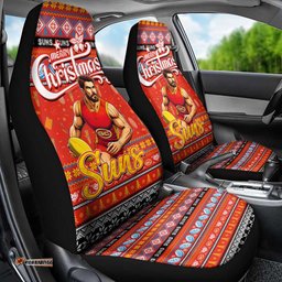 Suns Football Xmas Car Seat Cover Australia AFL Mascot