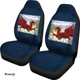 Wales Dragon And Daffodil Car Seat Covers 05