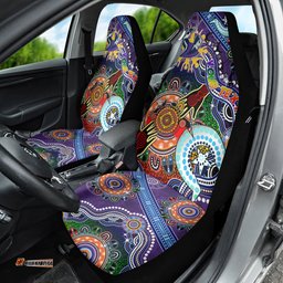 Personalised Storm NAIDOC Week 2024 Car Seat Cover Australia Aboriginal Dot Painting