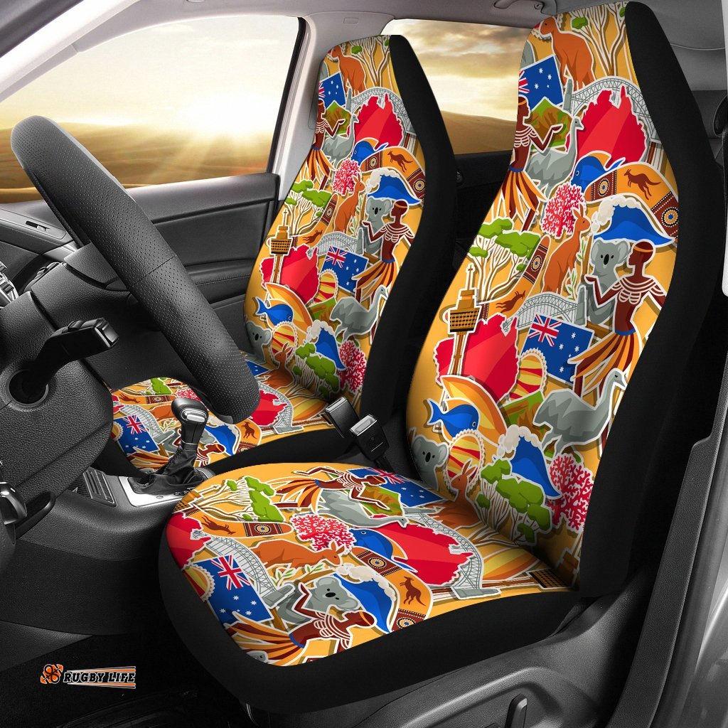 Car Seat Covers - Australia Symbol Seat Cover Universal Fit