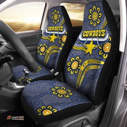 Cowboys Rugby Car Seat Covers Aboriginal Boomerang Cowboys Car Seat Covers
