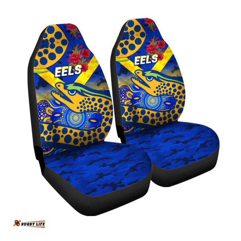 Parramatta Eels ANZAC Car Seat Cover Indigenous Vibes Blue