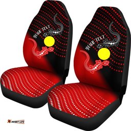 Custom Aboriginal Car Seat Covers Two Indigenous Lizard