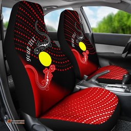 Custom Aboriginal Car Seat Covers Two Indigenous Lizard