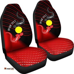Custom Aboriginal Car Seat Covers Two Indigenous Lizard