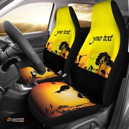 Custom text Car Seat Covers - Sunset Australia View