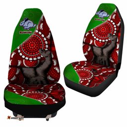 Rabbitohs Rugby Aboriginal Custom Patronage Car Seat Cover - South Sydney Rabbitohs Bloods In My Veins