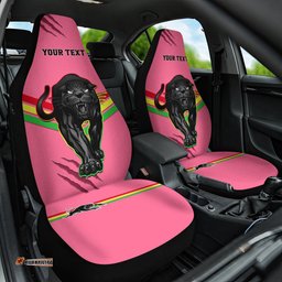 Personalised NRL Panthers Car Seat Cover Premiers Three Peat Proud Of Our Boys Pink