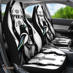 Collingwood Car Seat Covers Pies Indigenous White