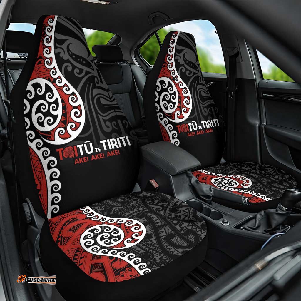 Honour The Treaty New Zealand Car Seat Cover Toitu Te Tiriti Ake!Ake!Ake!