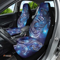 North Island Kokako and South Island Kokako Car Seat Cover New Zealand Native Bird with Galaxy Vibe