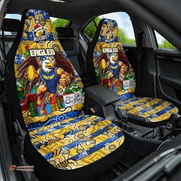 Eagles Football Merry Christmas Car Seat Cover Indigenous Australian Art