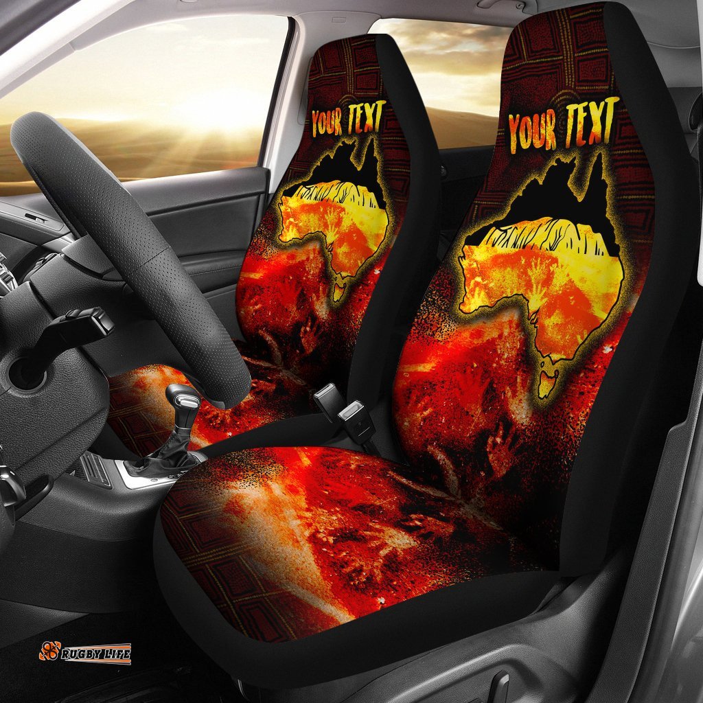 Aboriginal Personalised Car Seat Covers Anangu Custodians