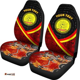 Custom Car Seat Covers Aboriginal Flag And Animals Pattern