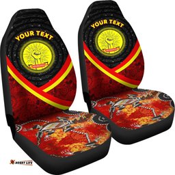 Custom Car Seat Covers Aboriginal Flag And Animals Pattern