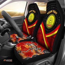 Custom Car Seat Covers Aboriginal Flag And Animals Pattern