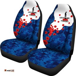 ANZAC Lest We Forget Car Seat Covers Australian Flag Blue