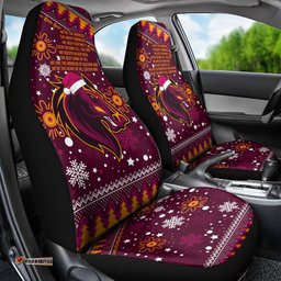 Broncos Rugby Car Seat Cover Heart Of All Queenland Christmas Vibe Unique