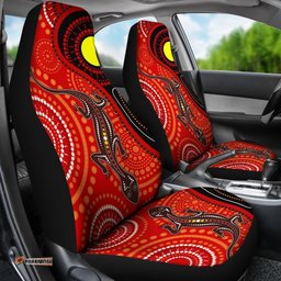 Aboriginal Car Seat Covers Australia Lizard Dot Painting Art