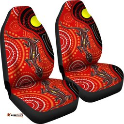 Aboriginal Car Seat Covers Australia Lizard Dot Painting Art