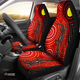 Aboriginal Car Seat Covers Australia Lizard Dot Painting Art