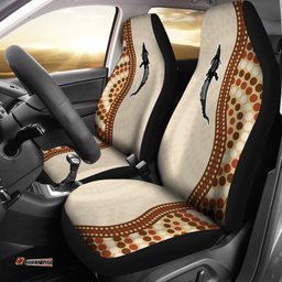 Aboriginal Car Seat Cover, Dot Painting Crocodile