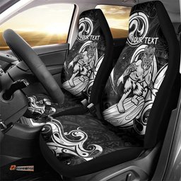 Personalised New Zealand Surfing Car Seat Cover Aotearoa Maori Tiki Haka