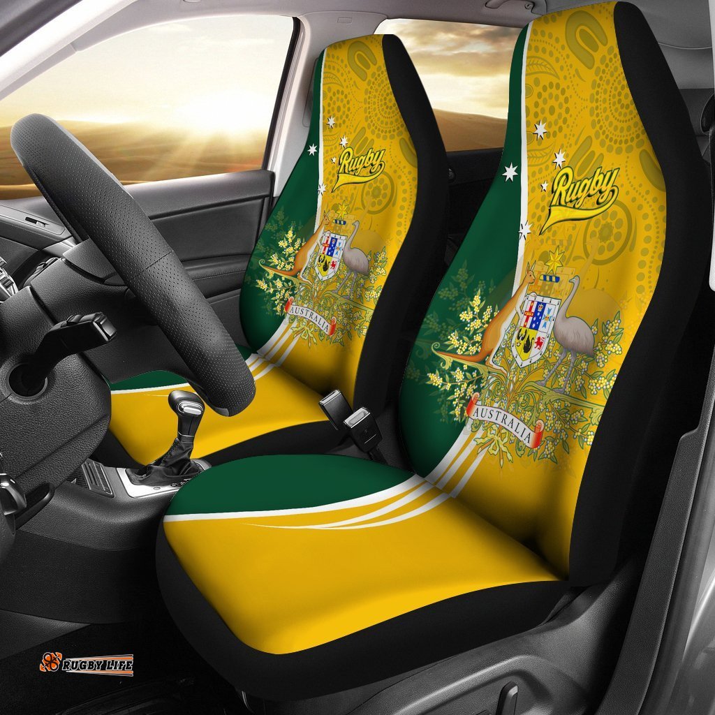 Car Seat Covers Australia Coat Of Arm In Rugby Style