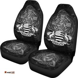 Celtic Car Seat Covers Brittany Flag With Celtic Cross