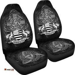 Celtic Car Seat Covers Brittany Flag With Celtic Cross