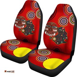 Car Seat Covers Aboriginal Dot Painting, Map