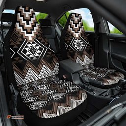Brown Taniko Aotearoa Car Seat Cover Niho Taniwha Mix Poutama