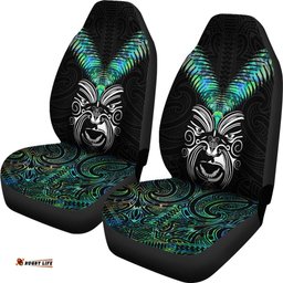 New Zealand Maori Moko Car Seat Covers Paua Shell