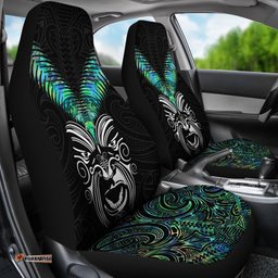 New Zealand Maori Moko Car Seat Covers Paua Shell