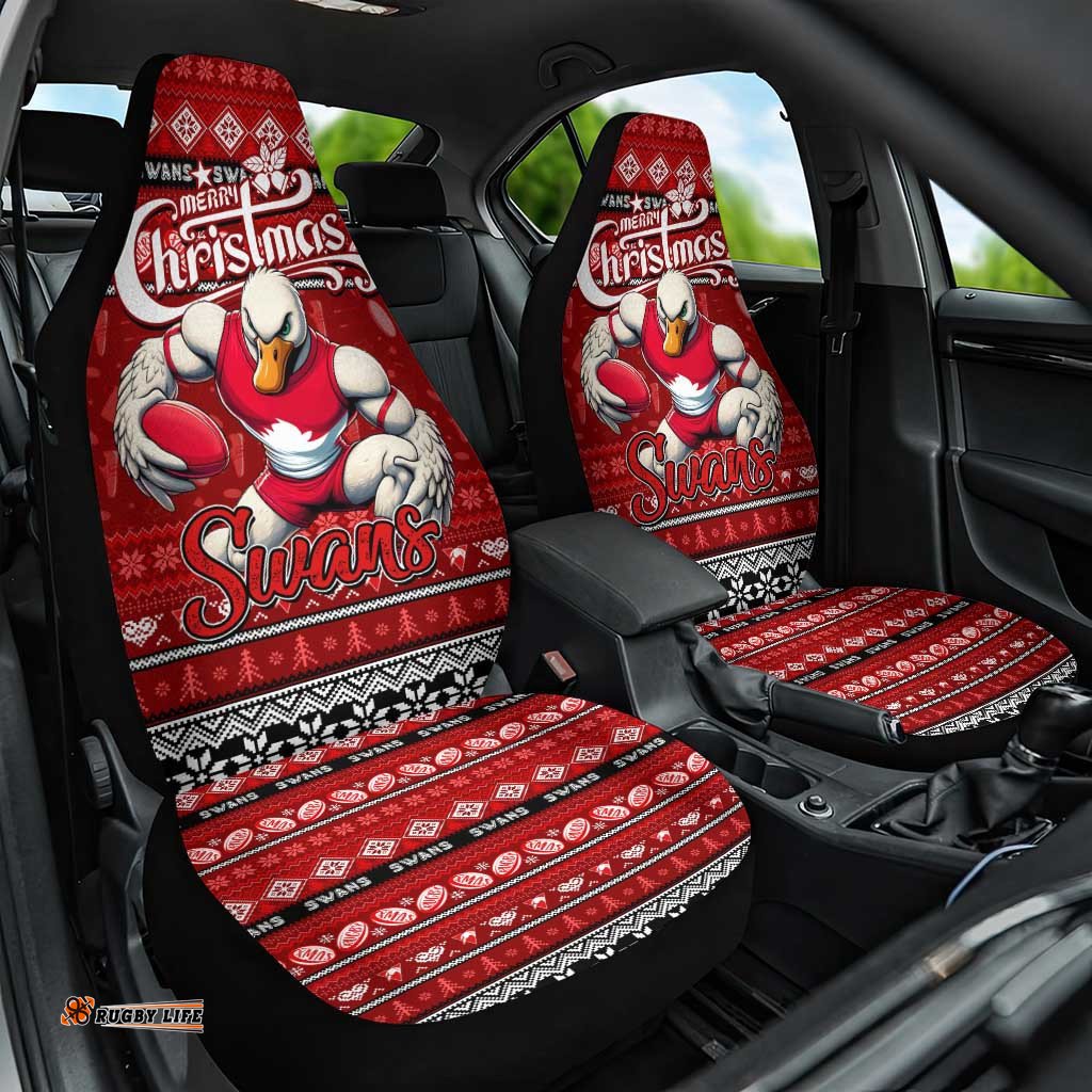 Swans Football Xmas Car Seat Cover Australia AFL Mascot