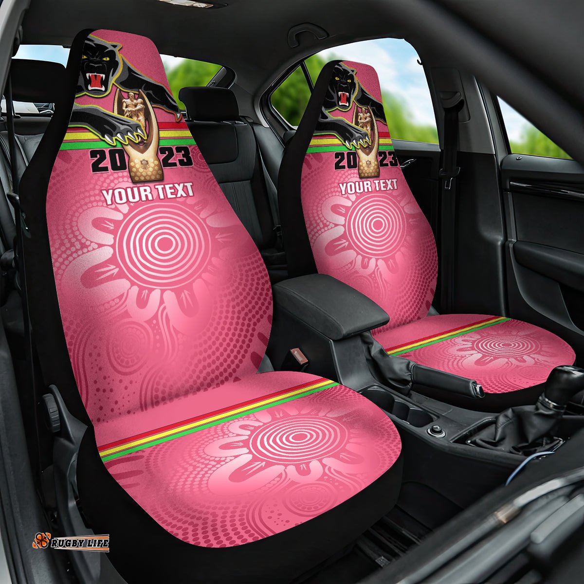 Panthers Car Seat Cover Premiers Back To Back Pink Version