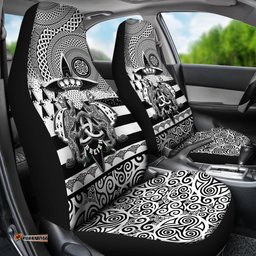 Celtic Brittany Car Seat Cover Brittany Flag With Stoat Ermine and Triskelion Symbols