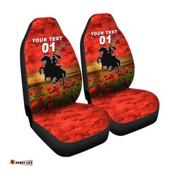 Custom Personalised St. George Illawarra Dragons ANZAC Car Seat Cover Poppy Flowers Vibes Red