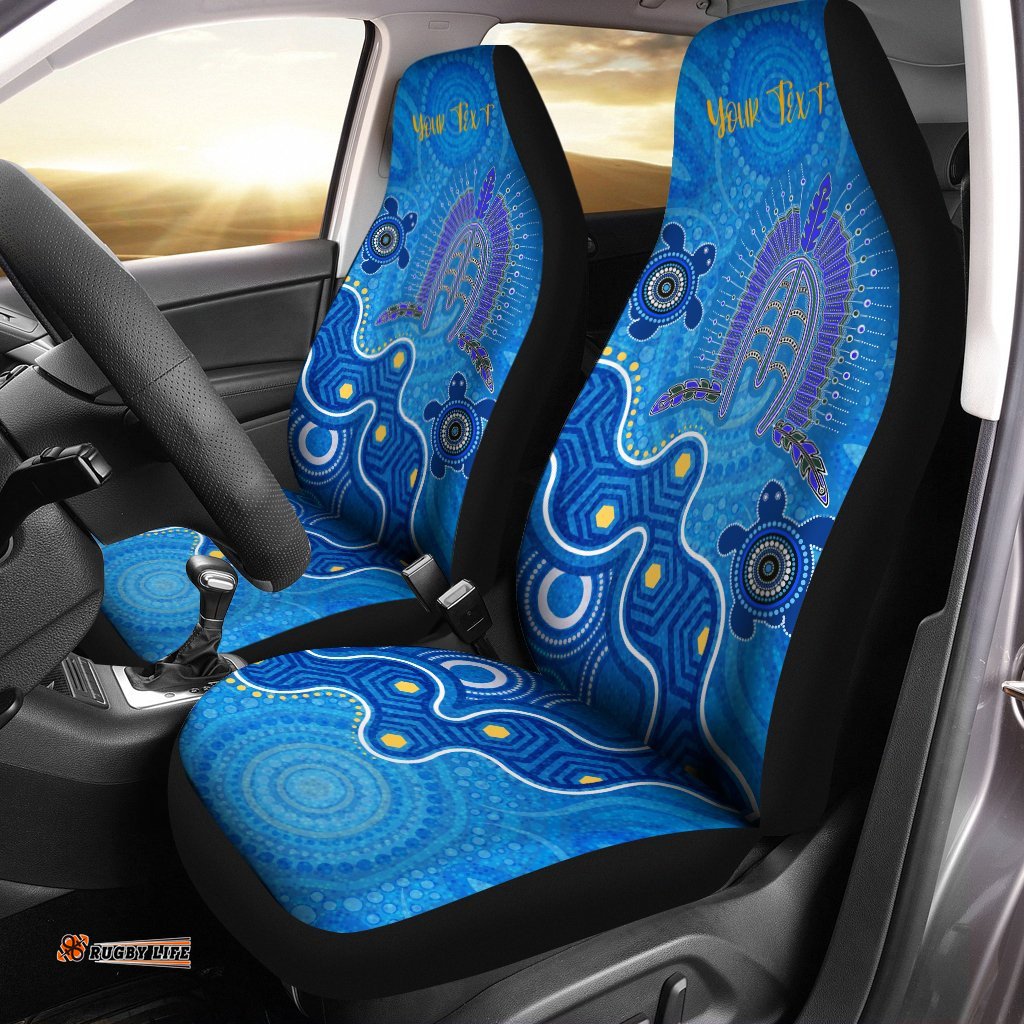 Torres Strait Personalised Car Seat Covers Dhari And Turtle