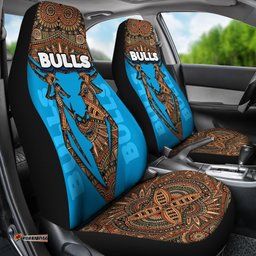 Bulls Super Rugby Car Seat Covers African Pattern